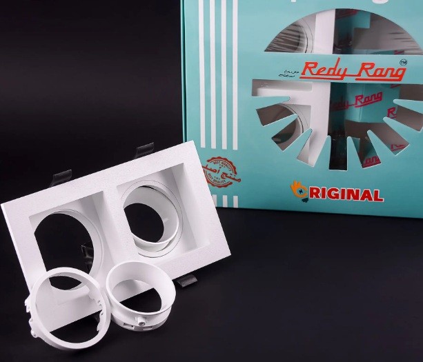 اسبوت كاس دفن بلاستيك مربع ثنائى كلاسيك ابيض×ابيض بالدوايه ريدى رونج